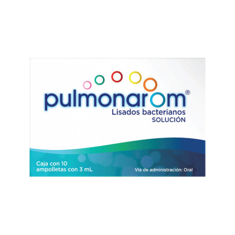 Pulmonarom Lisados Bacterianos 10 Ampolletas De 3 Ml. Auxiliar En Infecciones De Vías Respiratorias Acortando El Tiempo De Tratamiento