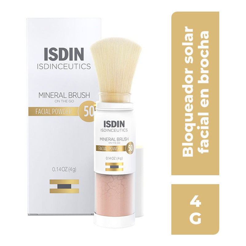 Isdinceutics Mineral Brush Polvo Facial Fotoprotector Spf, 4 G