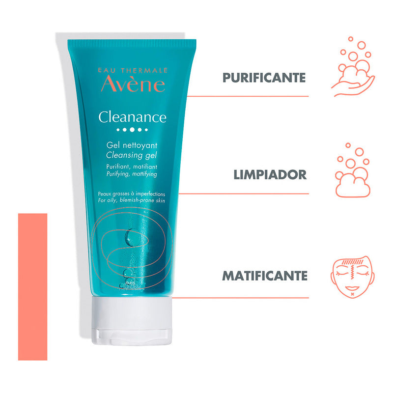 Avene Gel Limpiador Facial Anti Imperfecciones 200ml Grasa Día/noche