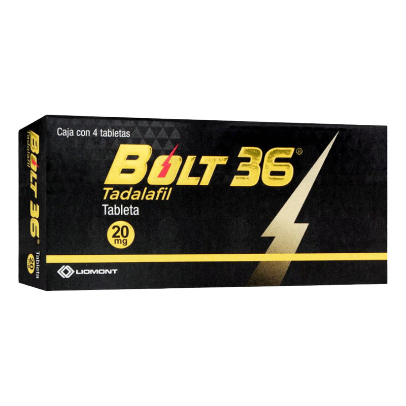 Bolt 36 Tabletas 20mg 4 Tabletas (tadalafil Patente)