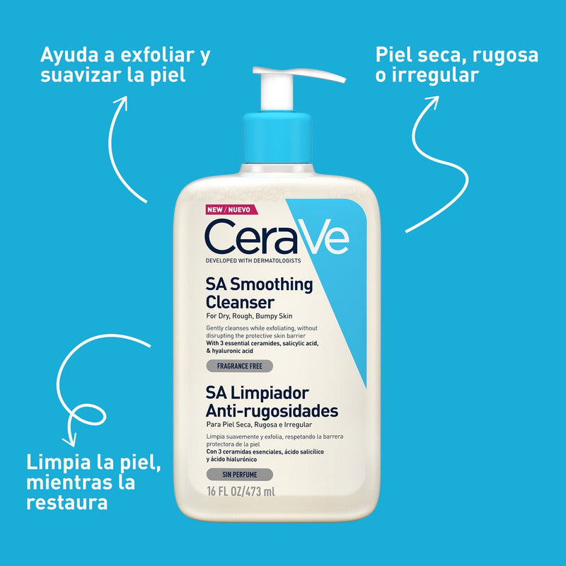 Cerave Sa Smoothing Limpiador Antirugosidades 473ml