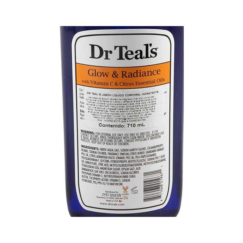 Body Wash Dr Teals Jabón Corporal Citrus Vitamina C 710ml