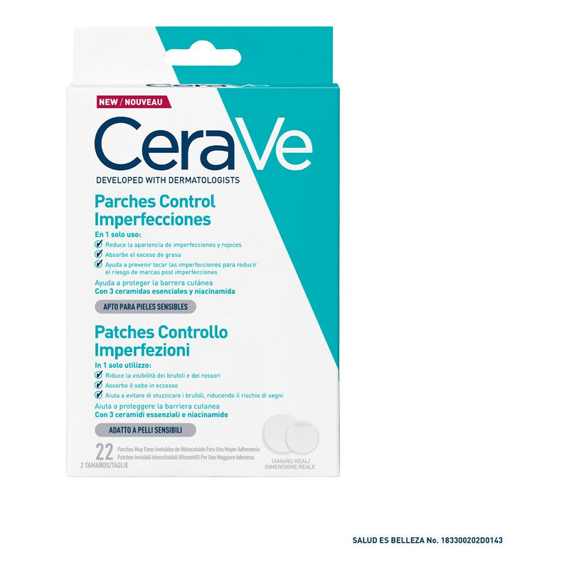 Cerave Parches Control Imperfeccion 22p Piel Tendencia Acné Todo Tipo De Piel Día/noche