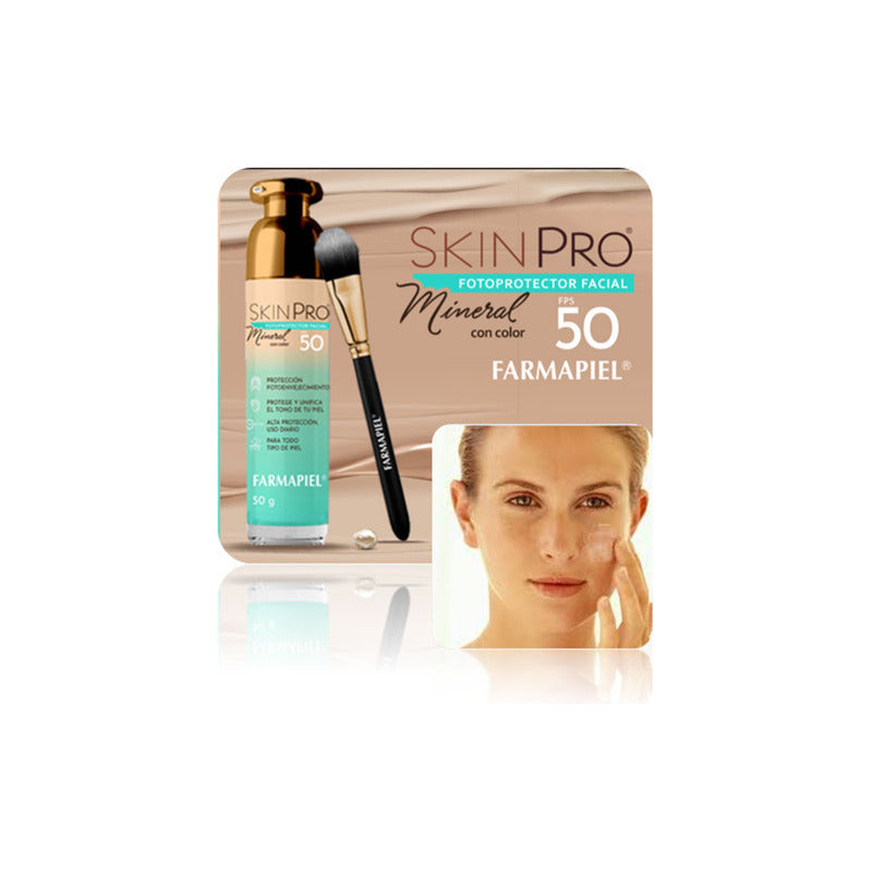 Farmapiel Skinpro Fotoprotector Mineral Fps50 Tono Medio 50g