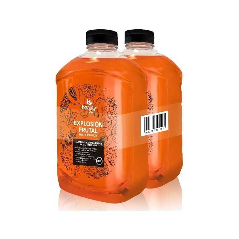 Duo Pack Jabón Líquido De Manos Beauty Explosion 2l Cu