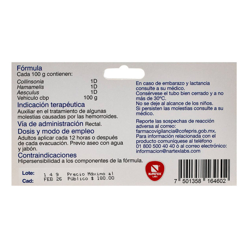 Narhemo Ungüento Tubo C/30 G. 1d/1d/1d.