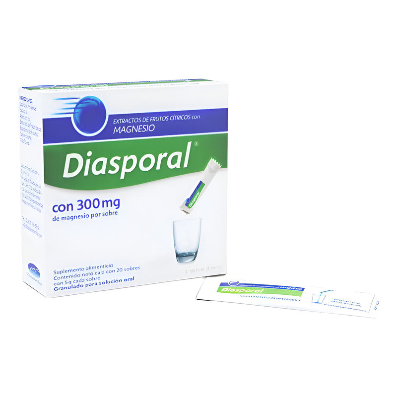Diasporal Magnesio 300mg 20 Sobres Sin Sabor