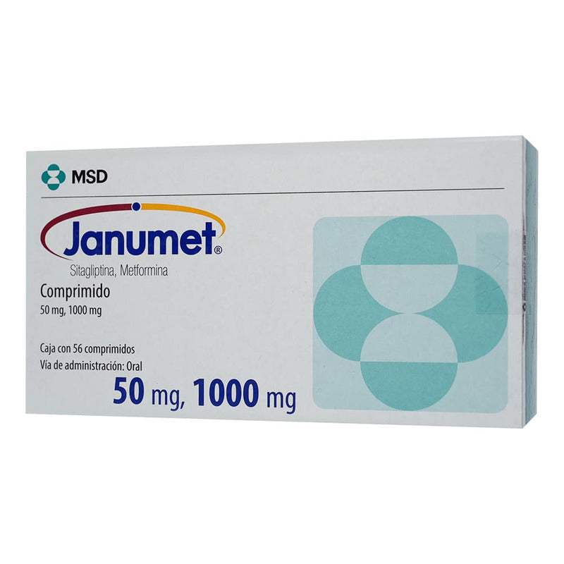 Janumet Comprimido 50 Mg/1000 Mg, 56 Comprimidos
