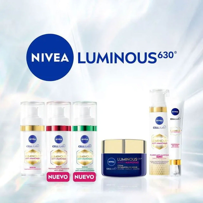 Nivea Luminous 630 Sérum Antimanchas Antiacné, Uso Día Y Noche, Piel Grasa, 30ml