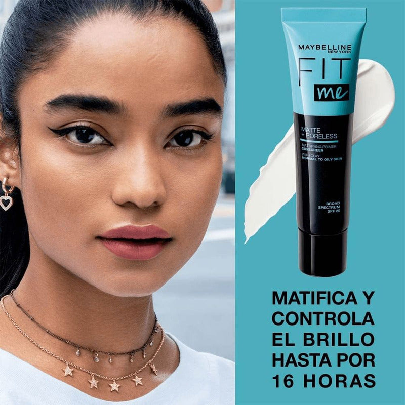 Maybelline Fit Me Primer 30ml Controla Brillo Dura 12h Sin Color