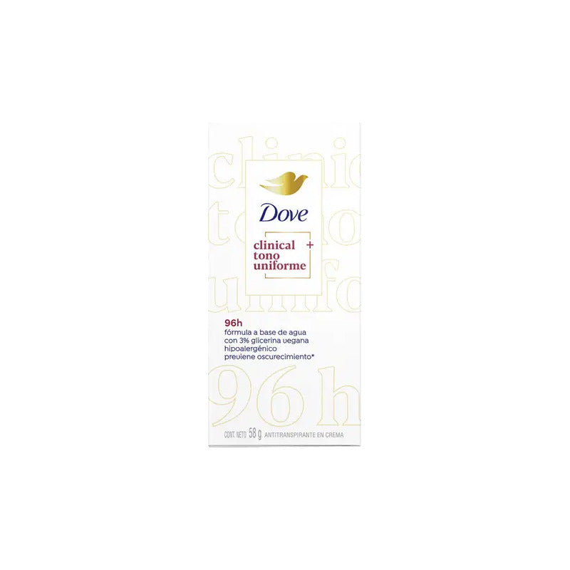Dove Clinical Tono Uniforme 96h Antitranspirante 58g Neutro