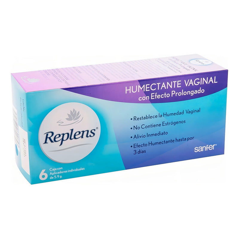 Replens Gel Humectante Vaginal C/6 Aplicadores