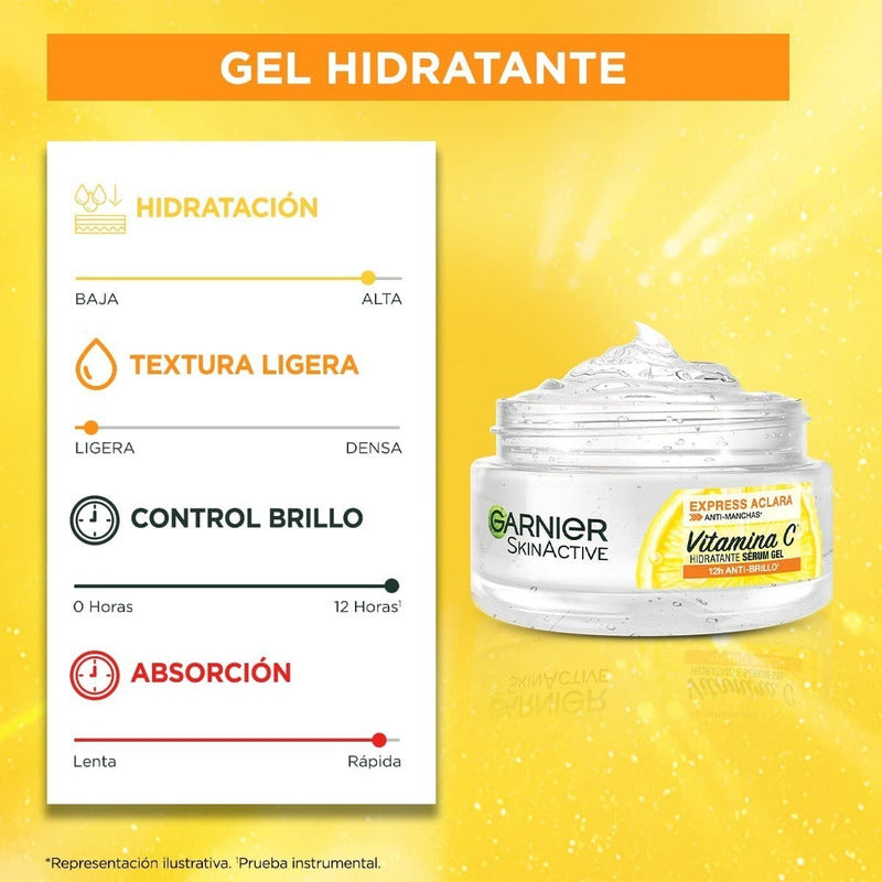 Hidratante Crema Gel Garnier Express Aclara 50ml Todo Tipo De Piel Día/noche