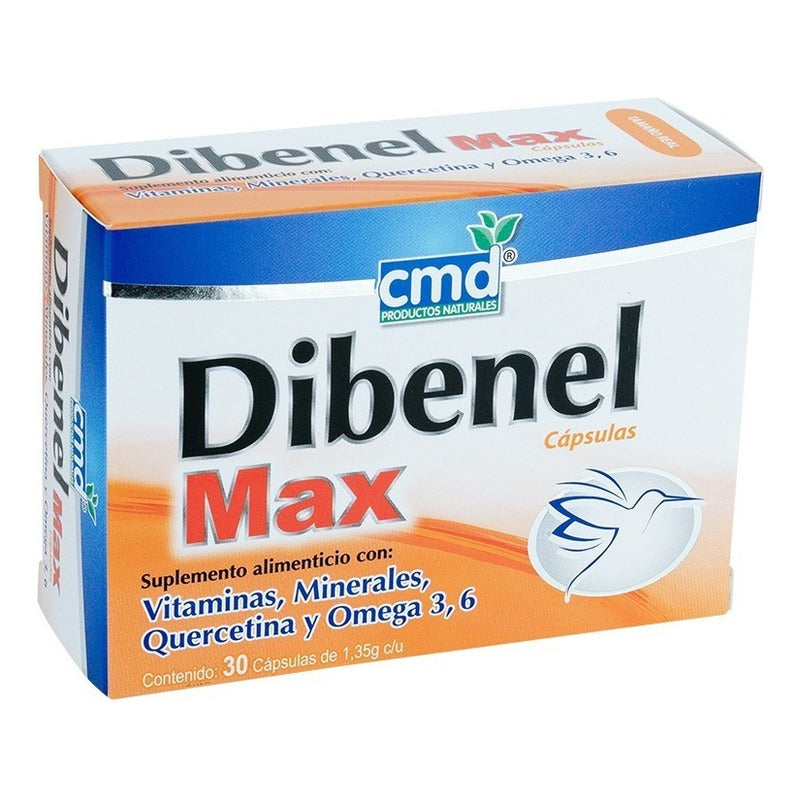 Dibenel Max Multivitaminico, Quercitina, Omega C/30 Cáps Cmd Sabor Capsulas Sin Sabor