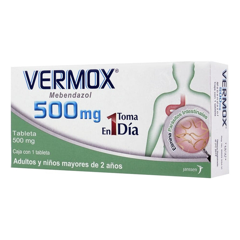 Vermox Tableta 500 Mg, 1 Tableta