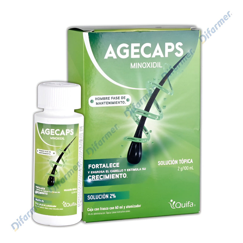 Agecaps Minixidil Hombre 2% Atomizador 60ml 2g/100ml