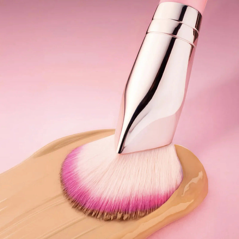 Set 12 Brochas Cosmetiquera Puffer Pink Up Edición Limitada Rosa