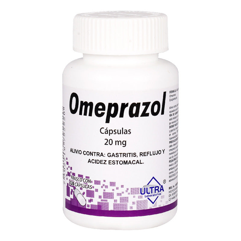 Omeprazol Cápsulas 20 Mg, 120 Cápsulas