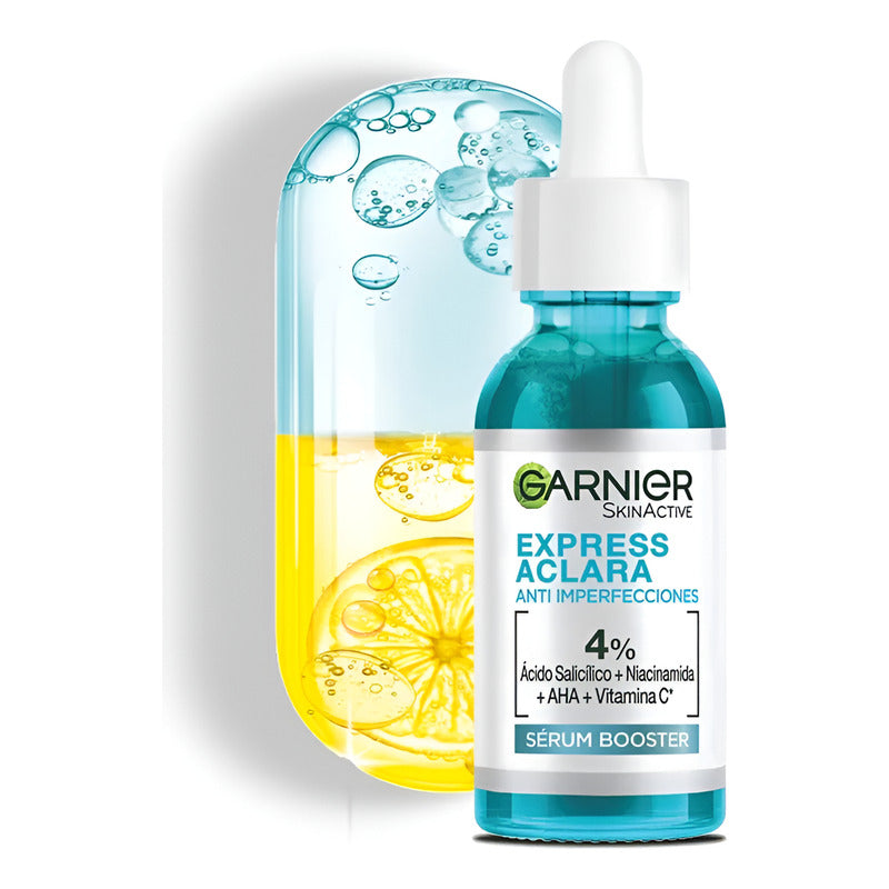 Serúm Garnier Express Booster 4% 30ml - Piel Con Tendencia Al Acné - Día/noche