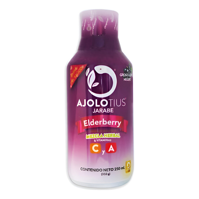 Jarabe Ajolotius Elderberry Suplemento Vitamina C Y A 250ml Elderberry
