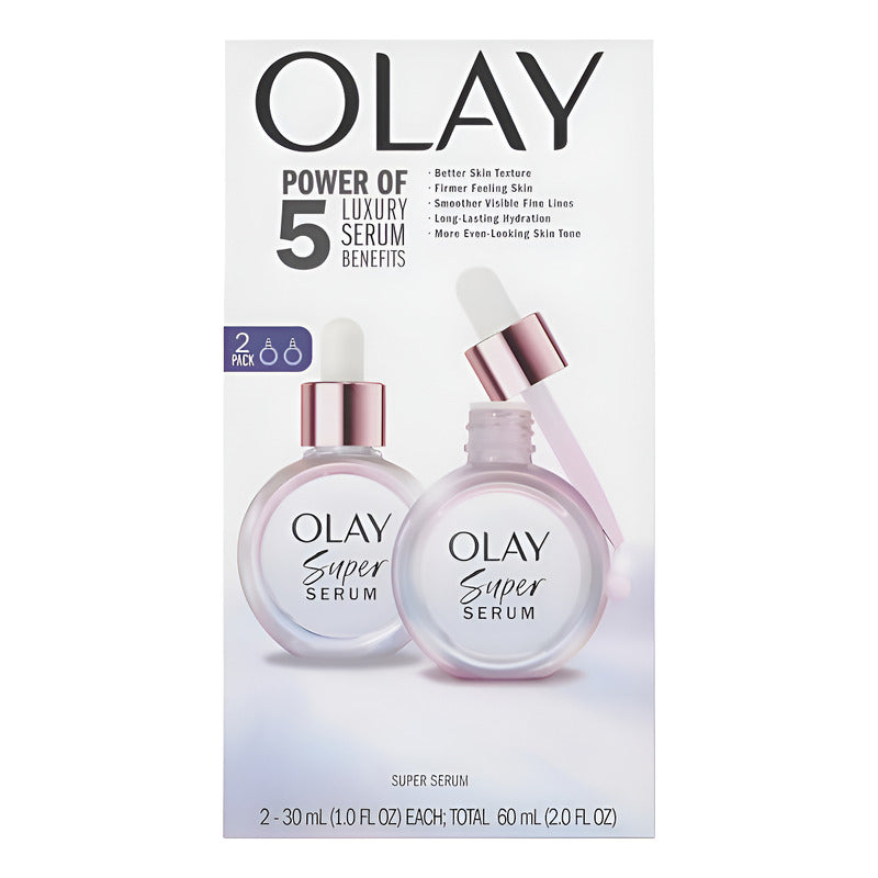 Pack 2 Olay Super Serum Luxury 5 Beneficios 30ml C/u Mixta Día/noche