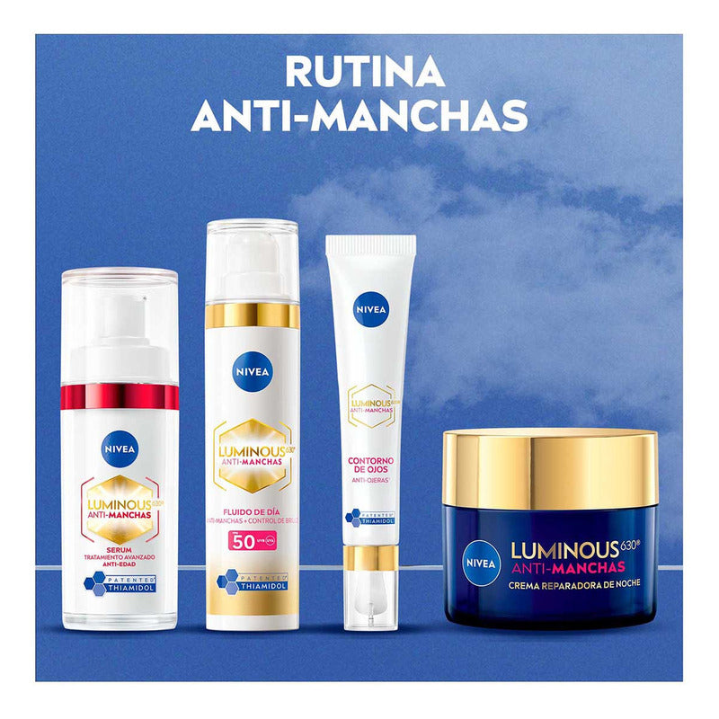 Nivea Luminous630 Sérum Facial Anti-manchas Y Anti-edad Con Ácido Hialurónico Y Colágeno, 30 Ml