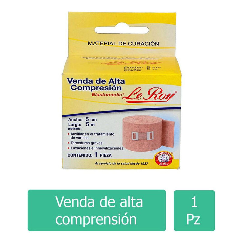 Venda De Alta Comprensión Le Roy 5 Cm X 5 M Caja Con 1 Pieza