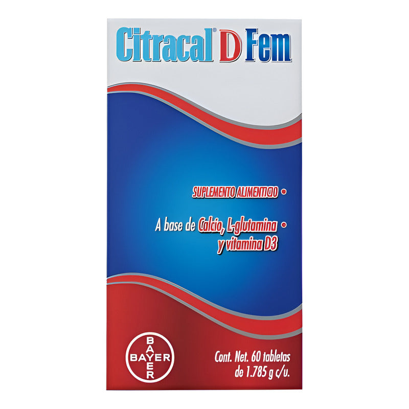 Citracal D Fem Suplemento Alimenticio 60 Tabs Sin Sabor