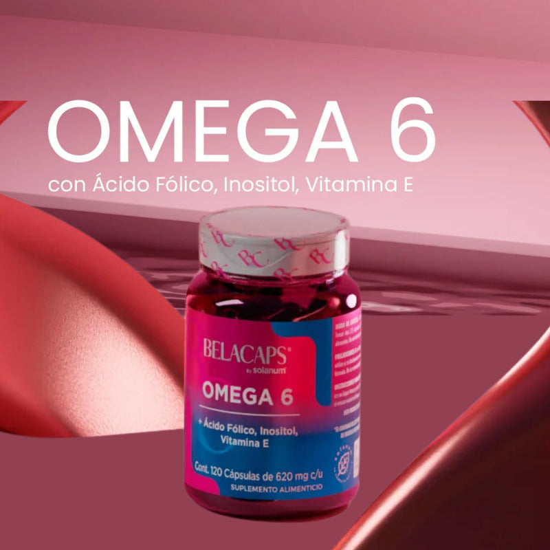 Solanum Belacaps Omega 6 + Ácido Fólico Y Vitaminas 120 Caps Sin Sabor