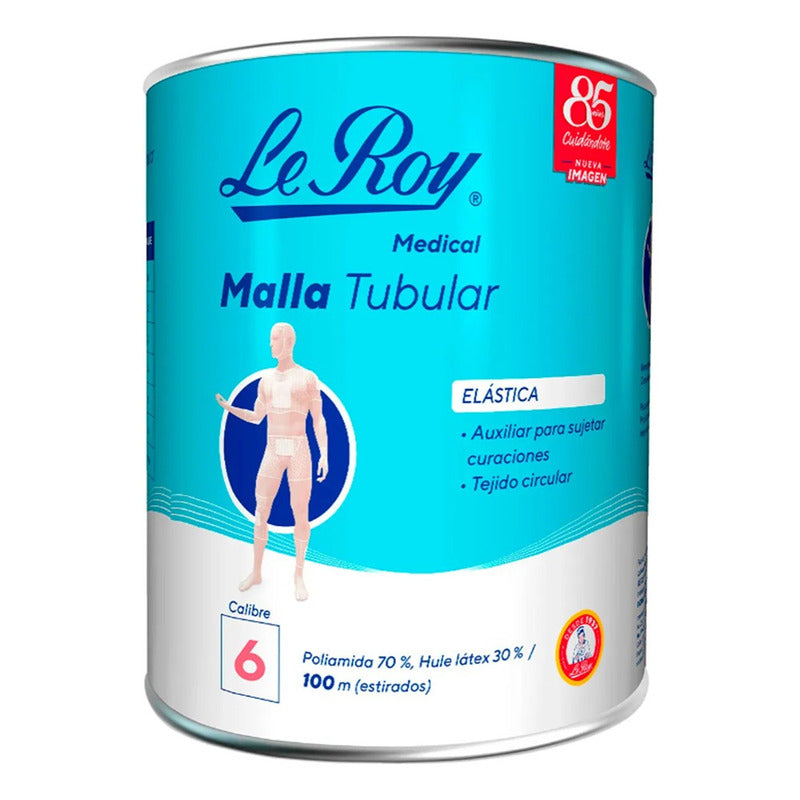 Le Roy Venda Malla Tubular Elástica Cal #6 Bote 100 Metros Blanco