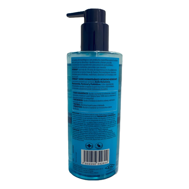 Derman Suero Dermatologico Hidratante Piel Muy Seca 320ml Seca Día/noche