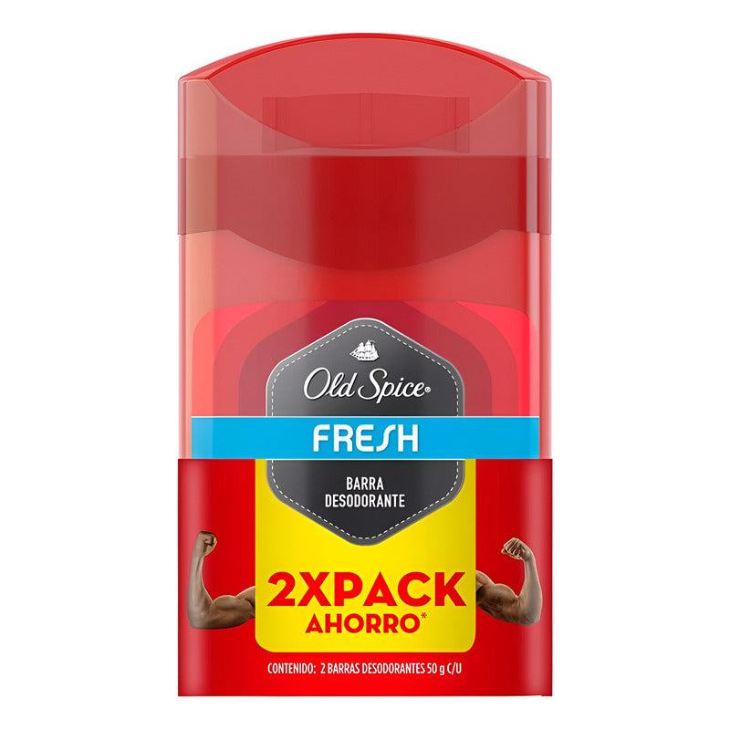 Desodorante En Barra Old Spice Fresh 2 Pzs De 50g