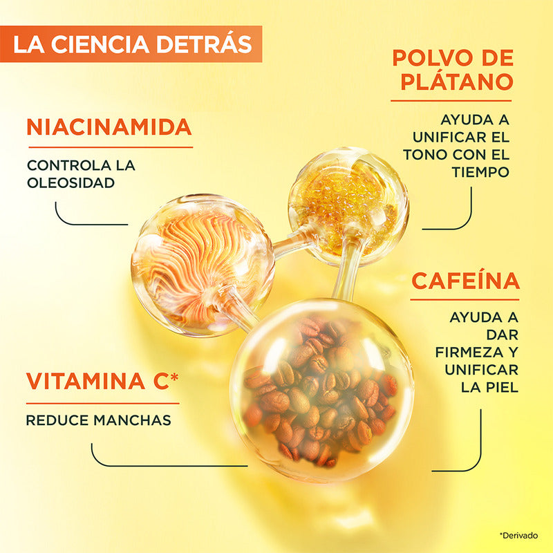 Garnier Skin Active Contorno De Ojos Express Aclara Con Vitamina C, Niacinamida Y Cafeína, Reduce Ojeras, 15ml