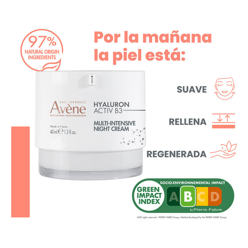 Crema De Noche Avène Hyaluron Activ B3 40ml | Antiarrugas
