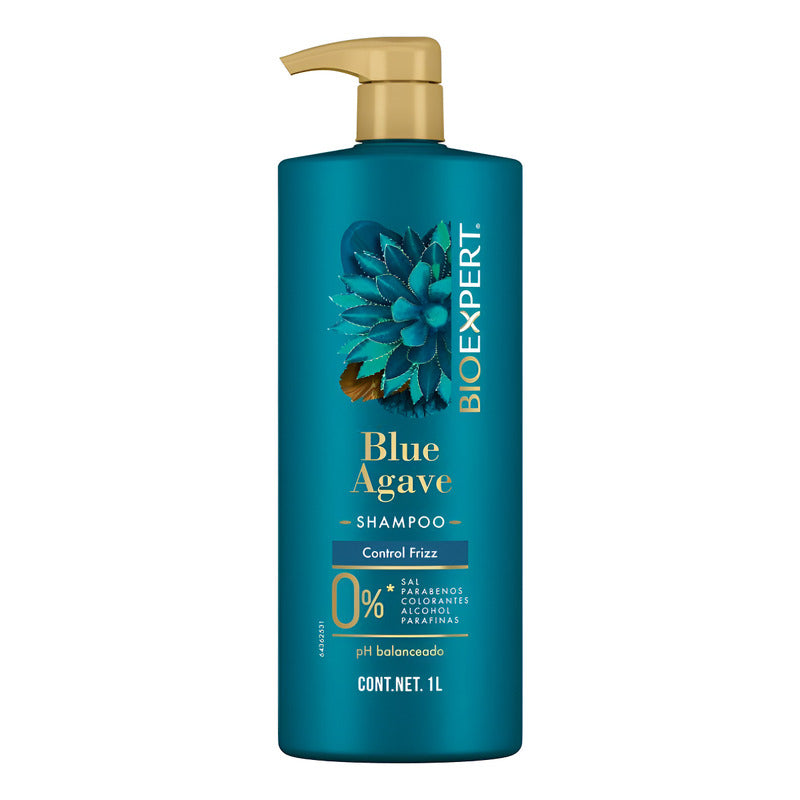 Shampoo Bioexpert Blue Agave Control Frizz Ph Balanceado 1l