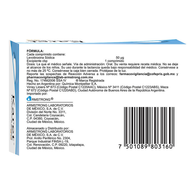 Karet Comprimido 50 Mcg, 50 Comprimidos