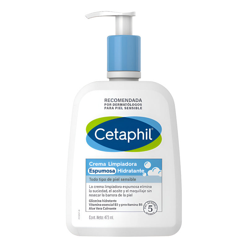 Cetaphil Crema Limpiadora Espuma Hidratante 473ml Día/noche Todo Tipo De Piel, Incluso Sensible