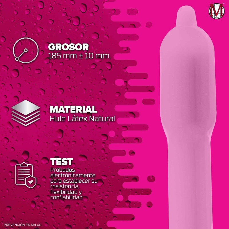 Caja De Condones M Force Multi - O Bi-orgasmo X3 Piezas