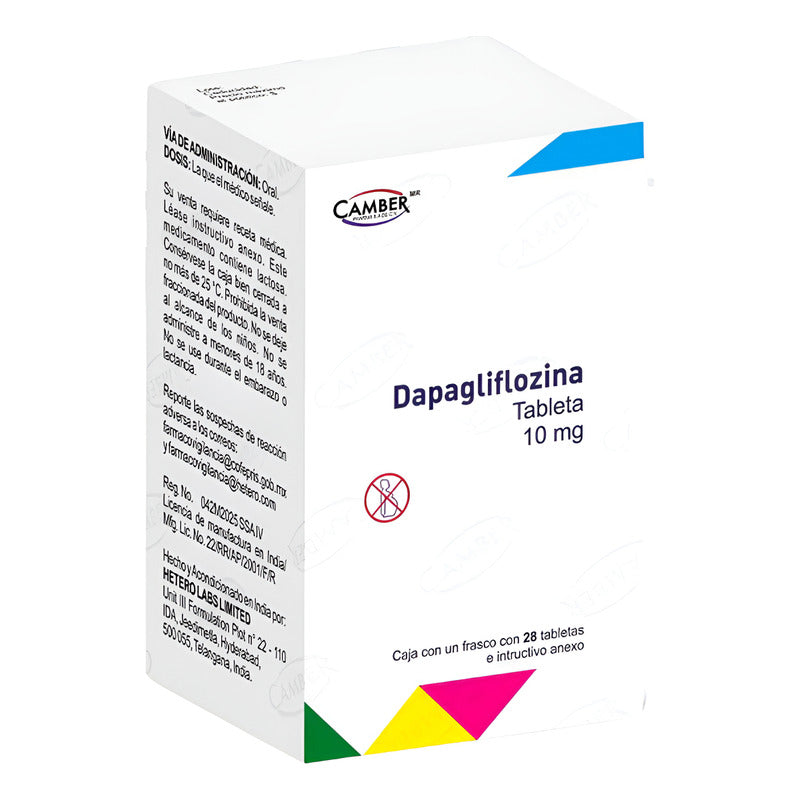 Dapagliflozina 10 Mg Caja Con 28 Tabletas Camber