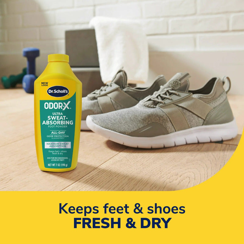 Talco Dr Scholls Odor X Ultra Absorbente 198gr