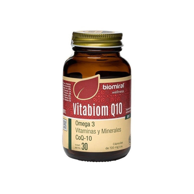 Biomiral Vitabiom Q10 Omega 3 Vitaminas Y Minerales 30 Caps
