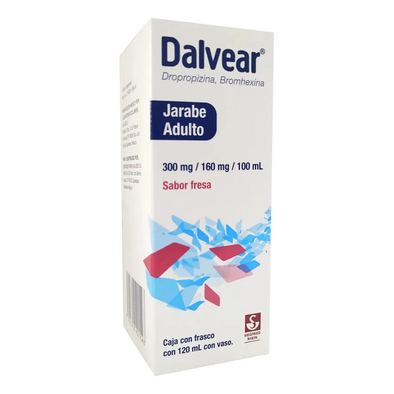 Dalvear Dropropizina Jarabe Adulto 300mg/160mg/100ml Fresa