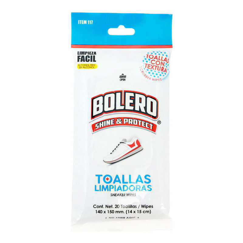 Toallitas Limpiadoras Bolero Para Tenis - 20 Unid.
