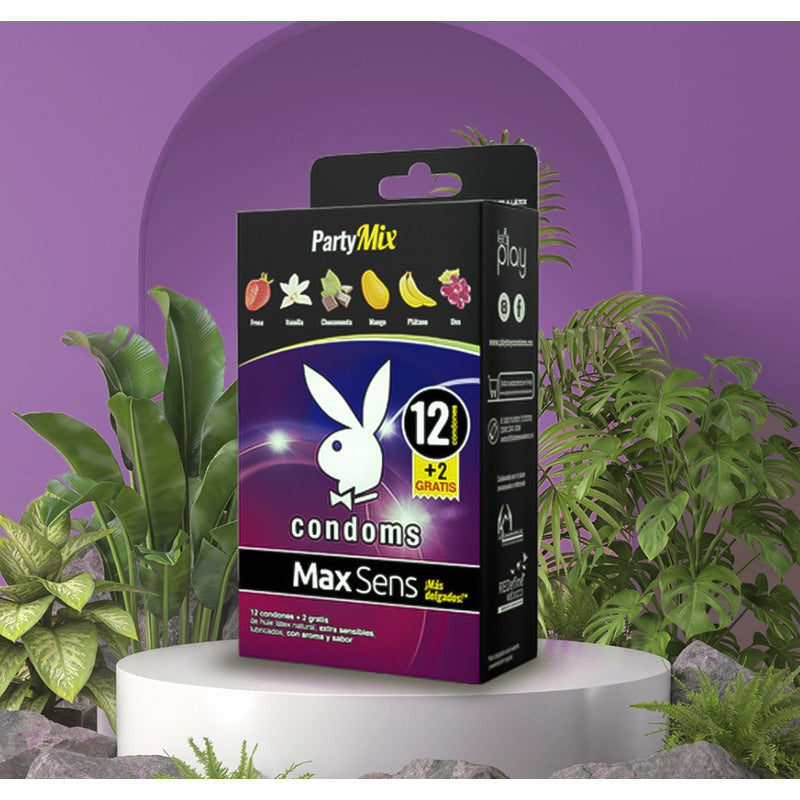Playboy Party Mix 14 Condones Sabores Max Sens