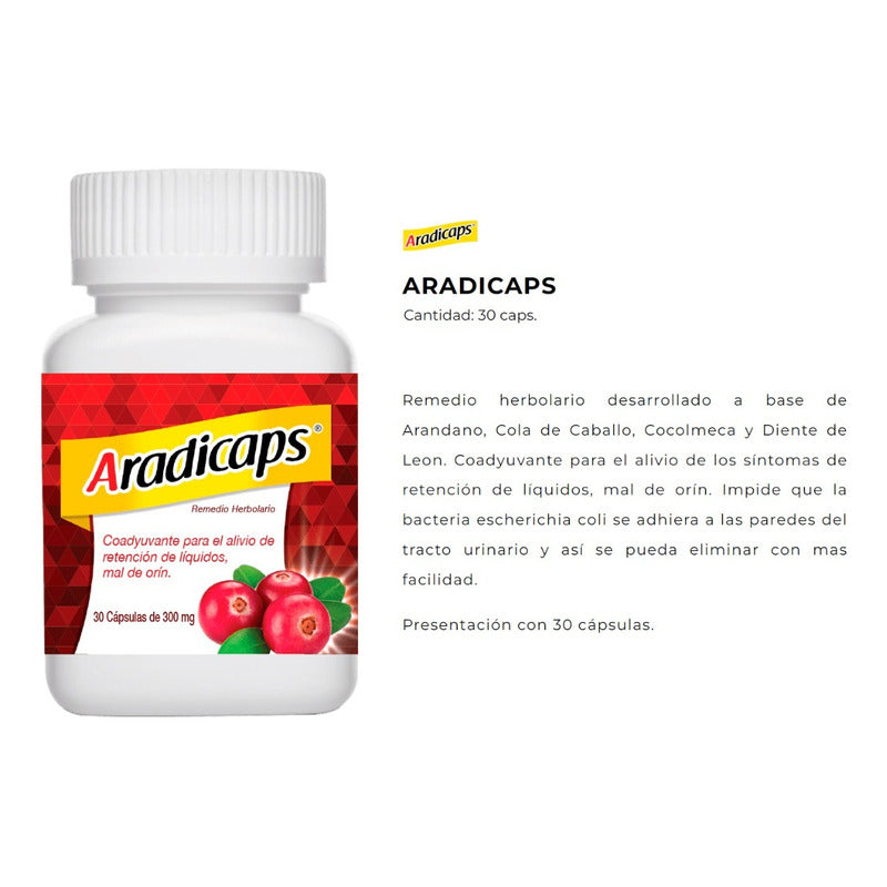 Aradicaps Suplemento Arándano 30 Cápsulas Sin Sabor