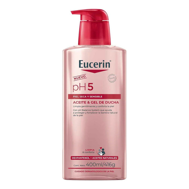 Eucerin Ph5 Gel Y Aceite De Baño 400ml - Limpia Suavemente Y Protege La Barrera Natural De La Piel
