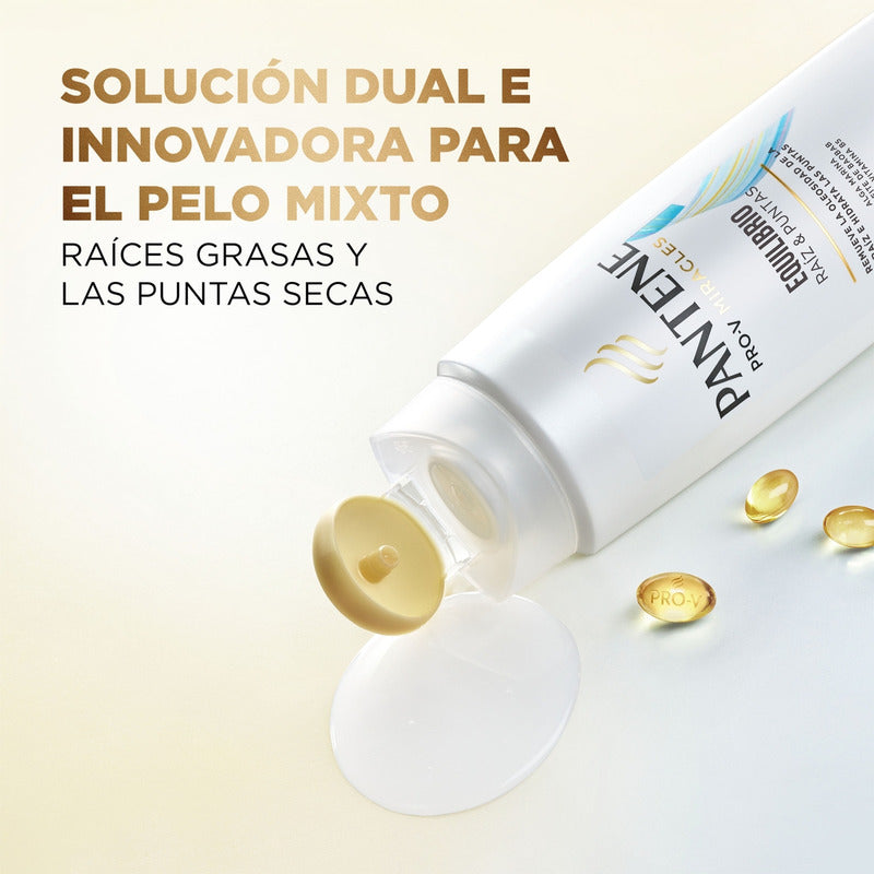 Shampoo Equilibrante Pantene Pro-v Miracles Equilibrio Raíz Y Puntas 300 Ml