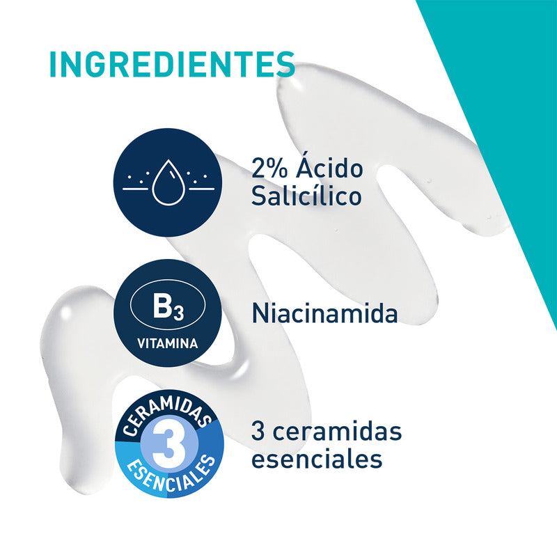 Cerave Gel Control Imperfecciones Con Ácido Salicílico 40 Ml Momento De Aplicación Día/noche Tipo De Piel Grasa