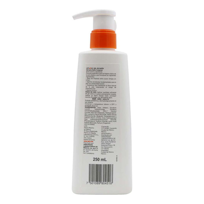 Gel De Baño Piel Atópica 250ml Letiat4