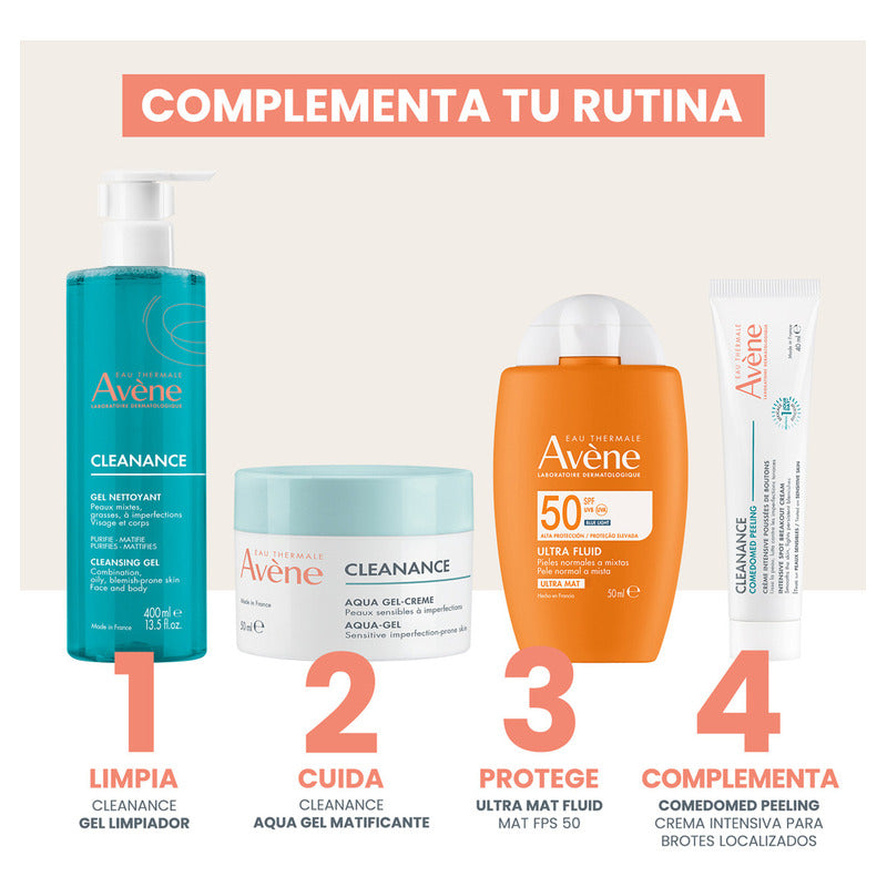 Aqua Gel Matificante Avène Cleanance 50 Ml Piel Grasa